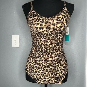 Cheetah Print One Piece Bathing Suit